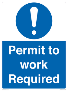 Permit to work Required